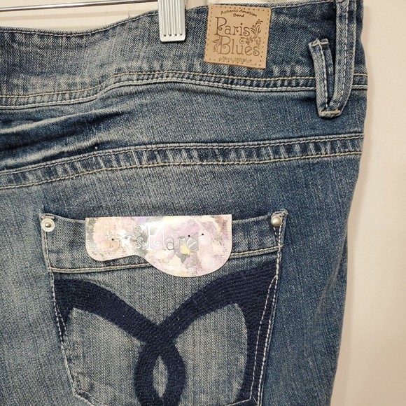 Y2K 90s Paris Blues Flare Bell Bottom Jeans Juniors Plus 25/Women's 22/24 NWT - Picture 6 of 12